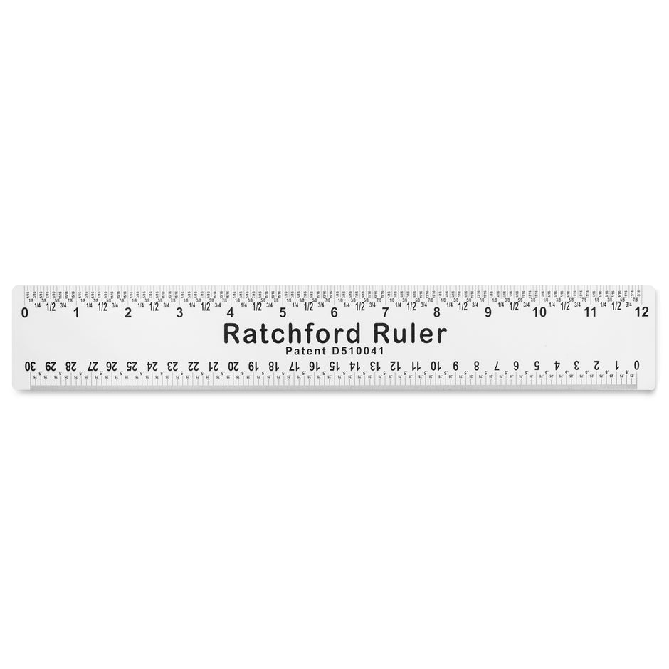 Professional 12-Inch Fraction Decimal Ruler – Measuring Tool